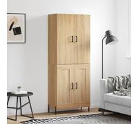 Highboard Sonoma Oak 69.5x34x180 cm Engineered Wood Berkfield Home Brown One Size