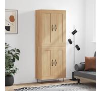 Highboard Sonoma Oak 69.5x34x180 cm Engineered Wood Berkfield Home Brown One Size