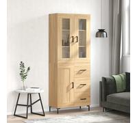 Highboard Sonoma Oak 69.5x34x180 cm Engineered Wood Berkfield Home Brown One Size