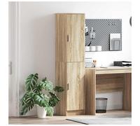 Highboard Sonoma Oak Engineered Wood 35x39x168 cm 2 Door Tall Storage Unit Slim