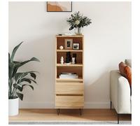 Highboard Sonoma Oak Engineered Wood 40x36x110cm 1-Drawer Black Legs ModernStyle