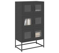 (black) vidaXL Highboard Olive Green 68x39x123 cm Steel sideboard side cabinet