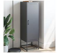 Highboard storage cabinet Anthracite steel 36x39x123 cm Industrial tall slim 3pc
