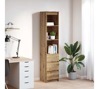 Highboard storage cabinet artisan oak 37.5x35x180cm engineered wood 3 drawers EU