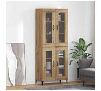 Highboard storage cabinet Artisan oak 69.5x34x180cm Engineered wood 2-door sleek