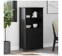 vidaXL Highboard Black Oak 62 x 36 x 121.5 cm Engineered Wood