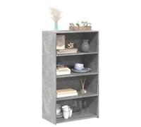 Highboard storage cabinet Concrete Grey 70x41x124 cm Engineered Wood minimalist