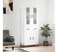 vidaXL Highboard White 69.5x34x180 cm Engineered Wood, White