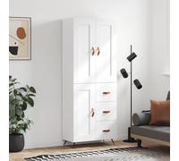 vidaXL 3 Door 3 Drawer White Highboard - Size: 180 x 34 x 69.5cm - Wilko