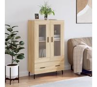 Highboard Storage Cabinet With Door Display Cupboard Sideboard Engineered Wood