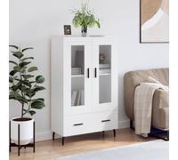 Highboard Storage Cabinet With Door Display Cupboard Sideboard Engineered Wood