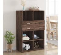 Highboard Storage Cupboard Engineered Wood Display Cabinet Shelving Unit