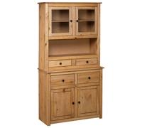 Highboard Storage Cupboard Sideboard Cabinet Panama Range Solid Pine vidaXL