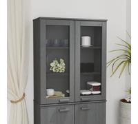 vidaXL Top for Highboard HAMAR Dark Grey 85x35x100cm Solid Wood Pine