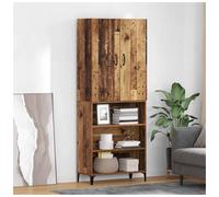 Highboard Wall-Mounted Old Wood 69.5x34x180cm Engineered Wood 1 Door Slim Modern