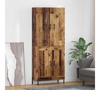 Highboard wall-mounted Old Wood engineered wood 69.5x34x180cm 2-door modern slim
