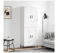 Highboard Wall-Mounted White 69.5x34x180cm Engineered Wood 2 Doors Modern Scandi