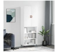 Highboard Wall-Mounted White Engineered Wood 69.5x34x180 cm Modern Cabinet Slim