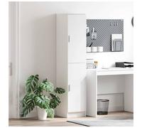 Highboard White 35x39x168cm Engineered Wood 2-Door Modern Entryway Storage Unit