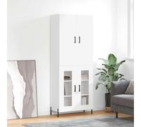 Highboard White 69.5x34x180 cm Engineered Wood