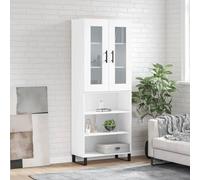 Highboard White 69.5x34x180 cm Engineered Wood