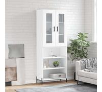 (white, 3 shelves) vidaXL Highboard Sideboard Tall Storage Cabinet Side Cabinet Engineered Wood