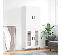 Highboard White 69.5x34x180 cm Engineered Wood