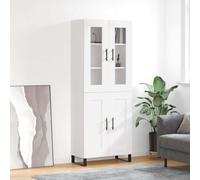 Highboard White 69.5x34x180 cm Engineered Wood