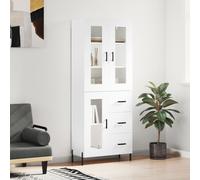 Highboard White 69.5x34x180 cm Engineered Wood Berkfield Home White One Size