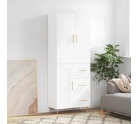Highboard White 69.5x34x180 cm Engineered Wood Berkfield Home White One Size