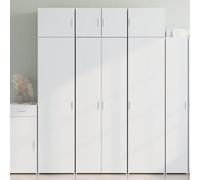 Highboard White 70x42.5x185 cm Engineered Wood