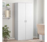 Highboard White 80x39x178 cm Engineered Wood Slim Storage Cabinet with 2 Shelves
