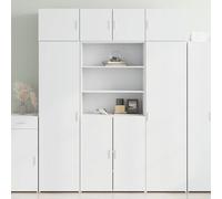 Highboard White 80x42.5x185 cm Engineered Wood