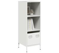 Highboard White Cold-Rolled Steel 35x39x103.5cm 2-Compartment 1 Drawer MetalLegs