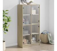 vidaXL Highboard with Doors Sideboard Side Cabinet Sonoma Oak Engineered Wood