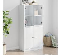 Highboard With Doors 68X37X142 Cm Engineered Wood