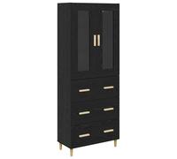 Highboard with Drawer Engineered Wood and Glass Modern Storage Unit vidaXL