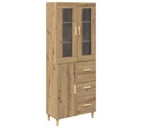vidaXL Highboard Old Wood 69.5 x 34 x 180 cm Engineered Wood