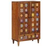 Highboard with Drawer with Storage with Door Solid Mango Wood Cabinet vidaXL