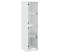 Highboard with Glass Doors Tall Sideboard Cupboard Storage Cabinet vidaXL