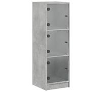 Highboard with Glass Doors Tall Sideboard Cupboard Storage Cabinet vidaXL