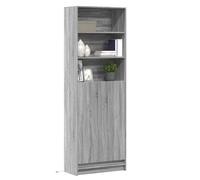 Highboard with LED Grey Sonoma 69x32.5x200 cm Engineered Wood Berkfield Home Grey One Size