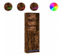 Highboard Sideboard Cabinet with LED Lights Home Storage Tall Cupboard Unit