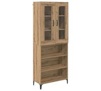 vidaXL Highboard Old Wood 69.5 x 34 x 180 cm Engineered Wood