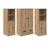 Highboards Storage Cabinet Side Cabinets Cupboard 3 pcs Engineered Wood vidaXL