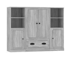 Highboards Storage Cabinet Side Cabinets Cupboard 3 pcs Engineered Wood vidaXL