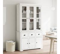 Highborad "BODO" White 115.5x43x200.5 cm Solid Wood Pine Berkfield Home White One Size