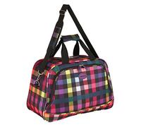 Highbury Lightweight Cabin Sized Approved Hand Luggage / Flight Bag / Travel Bag / Over Night Bag (Multi-Colour Checked)