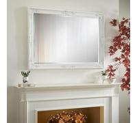 Highbury Rectangle Wall Mirror with Antique White Frame- H 104cmxW 74cmxD 3.5cm