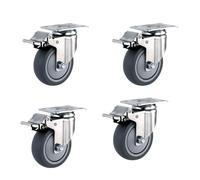 HighCapacity Caster Wheels 15cm NoBrake Thickened Base Plate Durable Polyurethane Material Excellent Noise Reduction HeavyDuty Design for Smooth Mobility